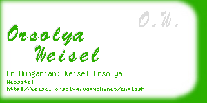 orsolya weisel business card